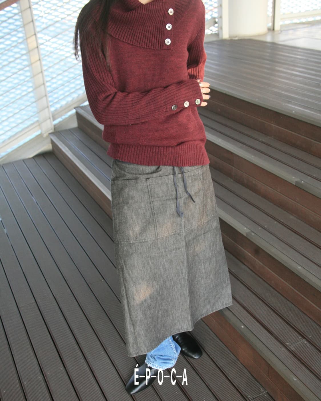 Button Turtleneck Knit 상품이미지8