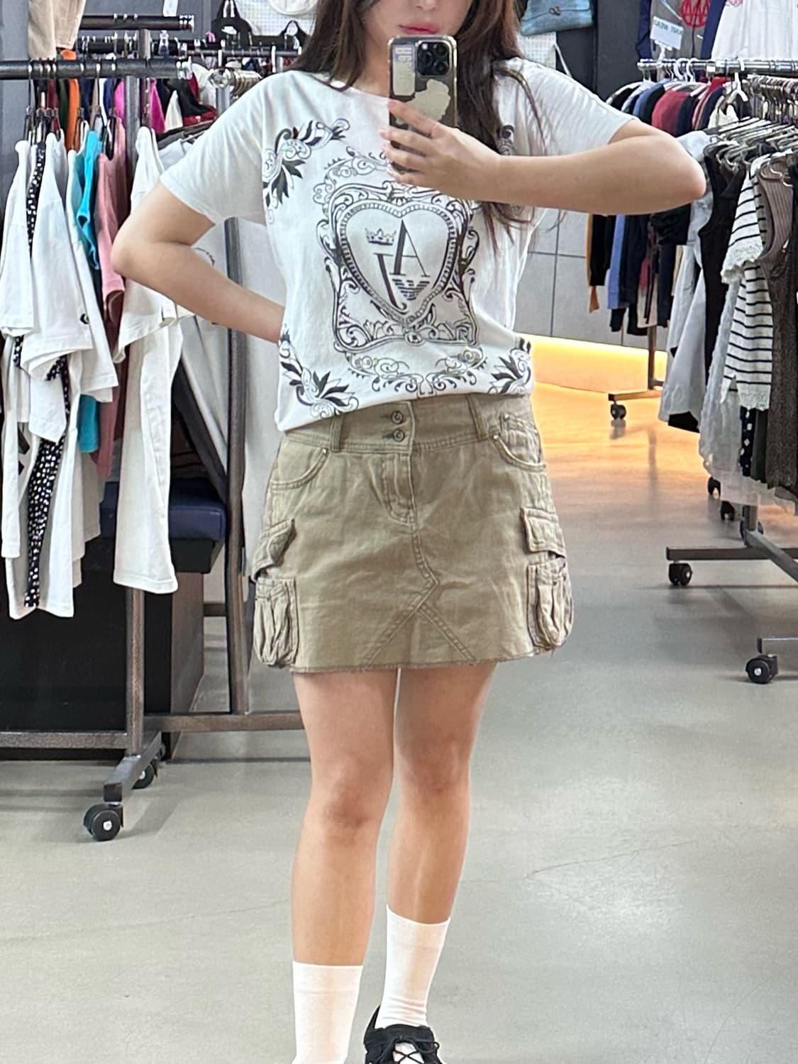 Armani Jeans그래픽반팔//카고치마 상품이미지2