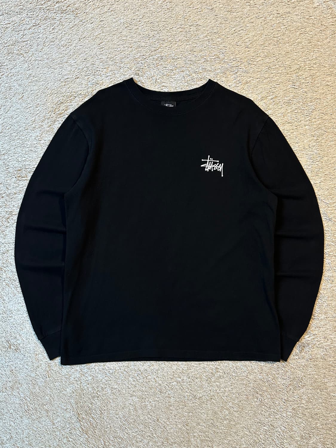스투시 STUSSY 베이직 로고 롱슬리브 긴팔 블랙 상품이미지2