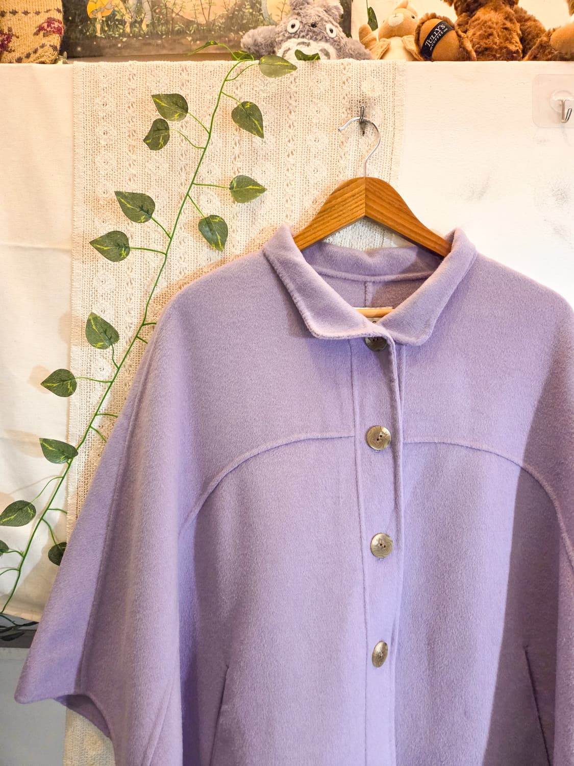 연보라 케이프 코트 상품이미지2