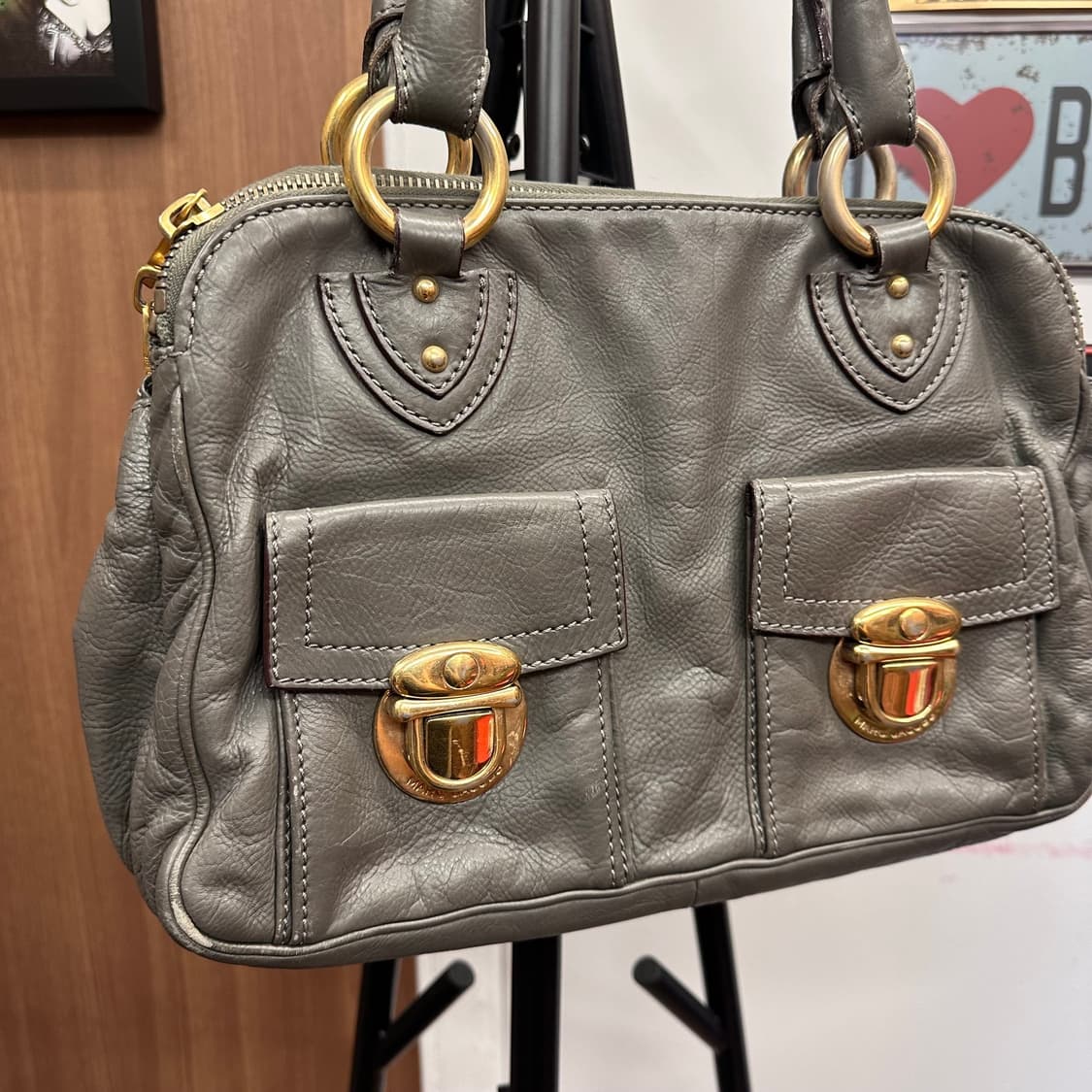Marc Jacobs, Gray Leather Shoulder Bag  상품이미지2