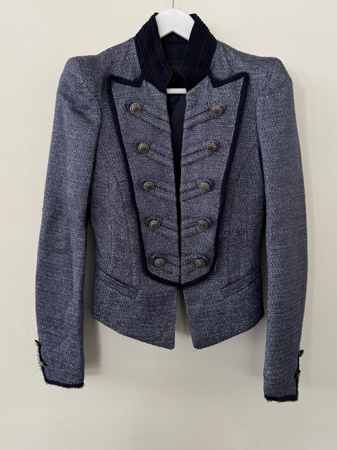 Y2K/빈티지] 유니크 나폴레옹 제복 스타일 트위드 자켓 상품이미지2