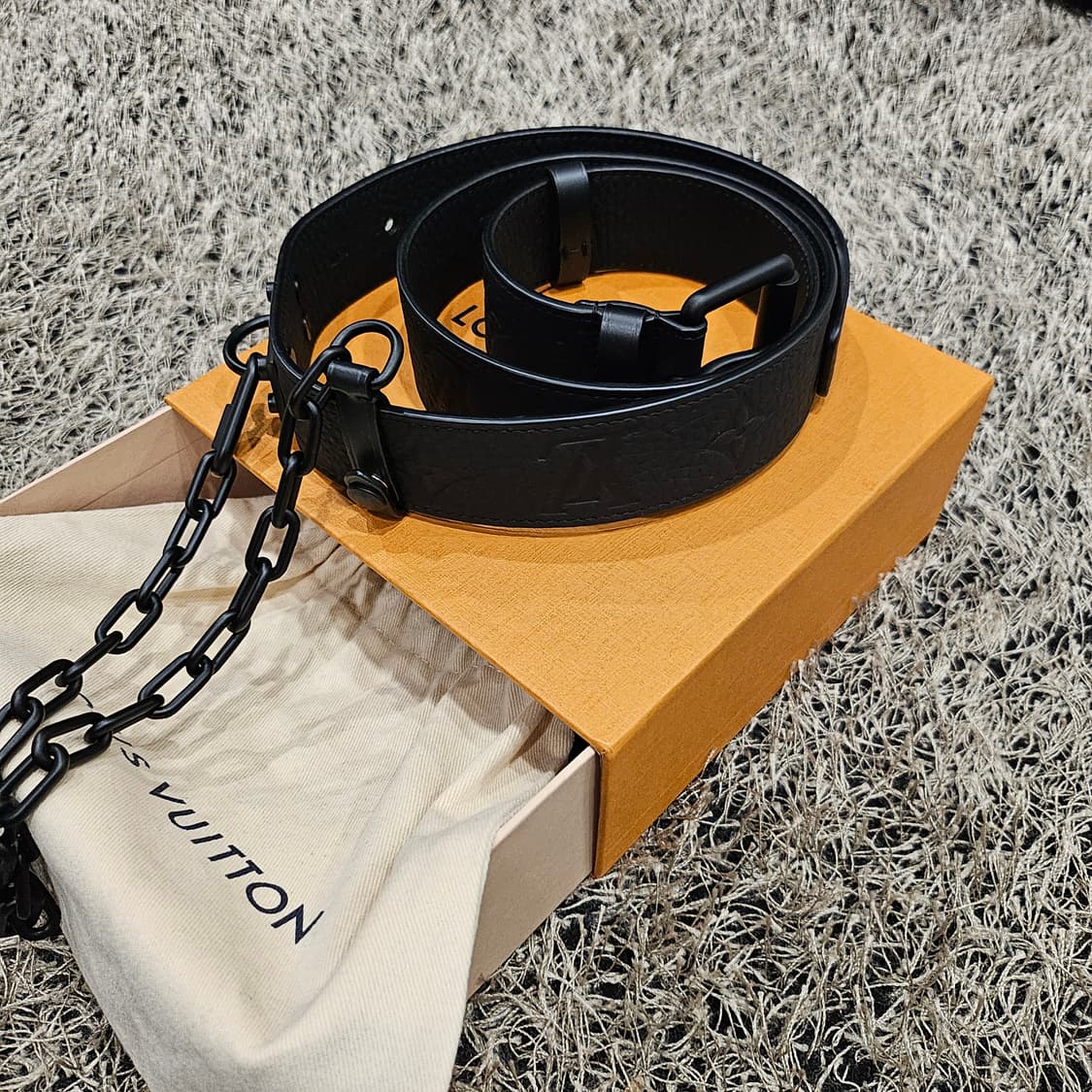 루이비통 버질아블로 체인 레더 모노그램 벨트 상품이미지3