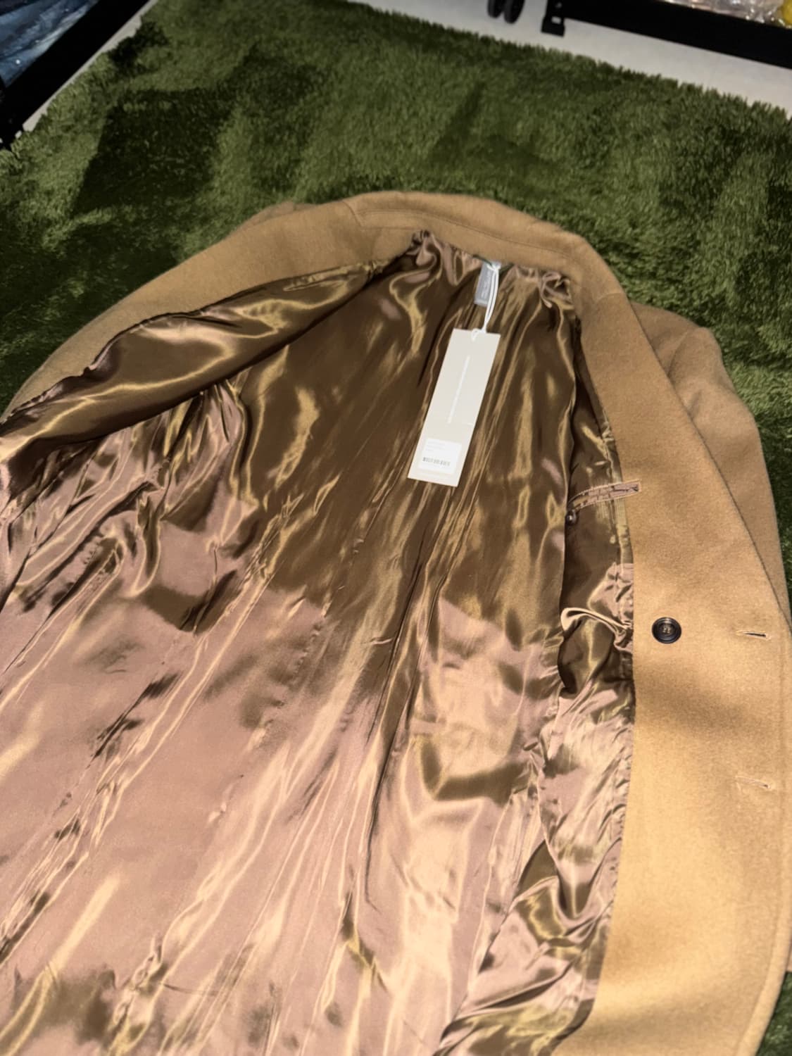 [L] 언어펙티드 21FW 오버사이즈드 체스터필드 코트 카멜 상품이미지6