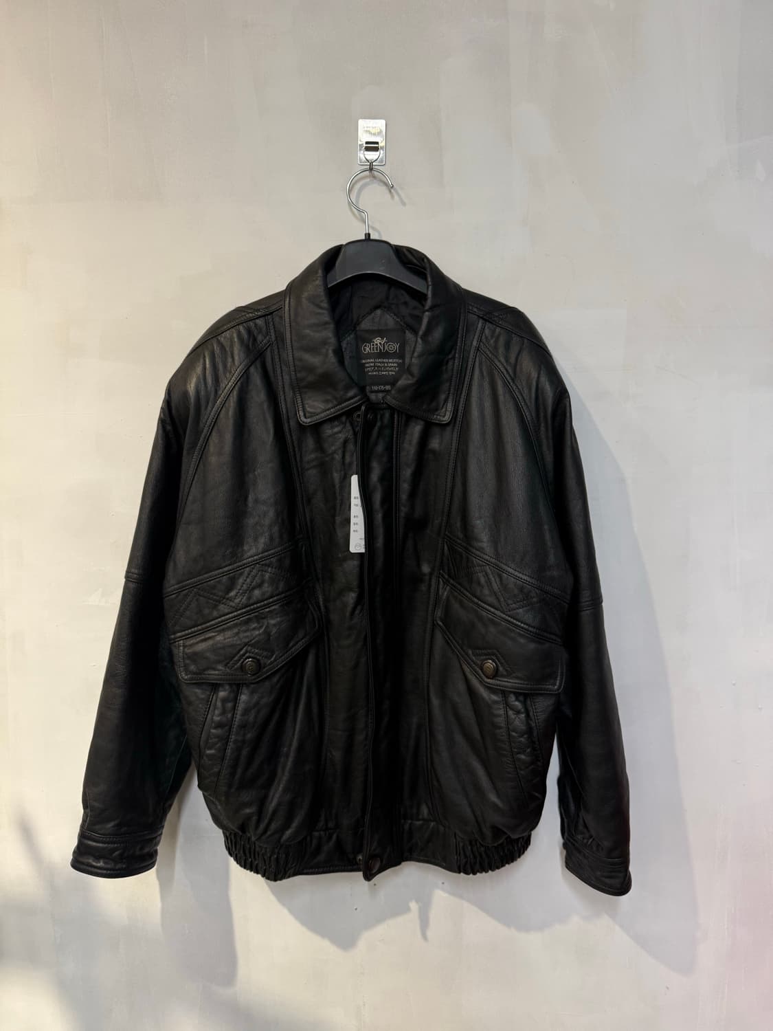 그린조이 소가죽 양털 레더자켓 상품이미지1