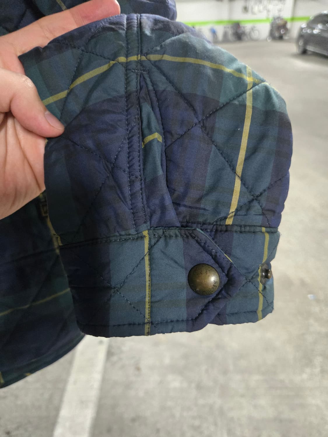 폴로 랄프로렌 퀼팅 자켓 타탄체크 M 사이즈 팝니다 상품이미지5