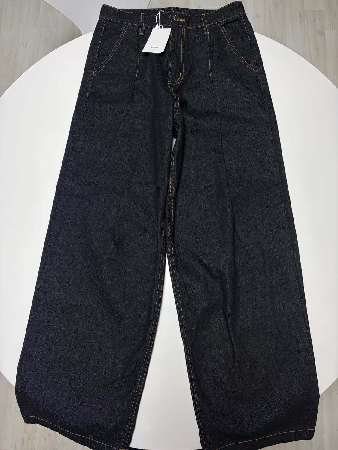 다이애그널 와이드핏 청바지 사이즈 28-29 여성 M 새제품 상품이미지3