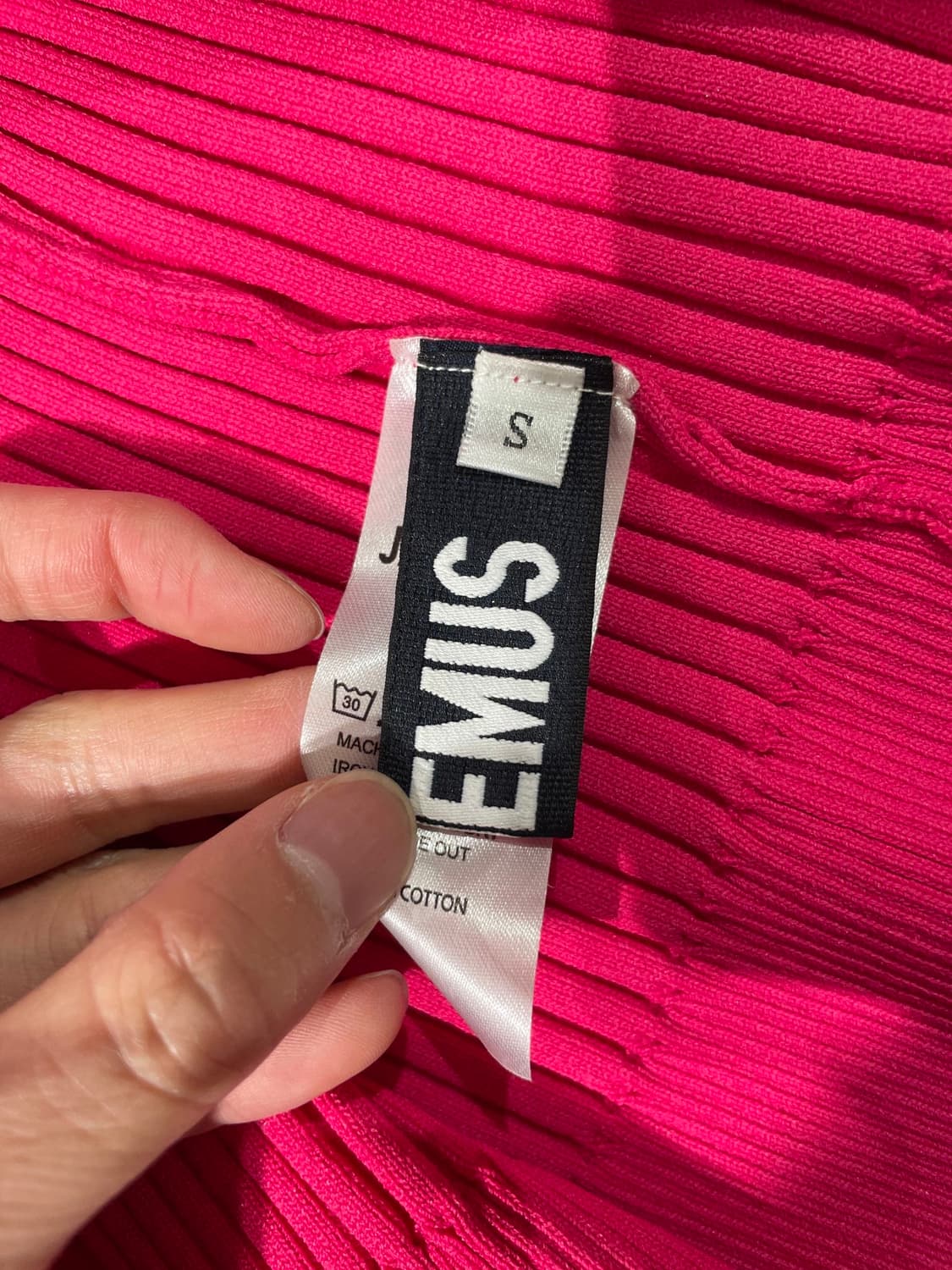 자크뮈스 네온 핑크 라 마이유 프랄루 롱그 가디건 상품이미지7