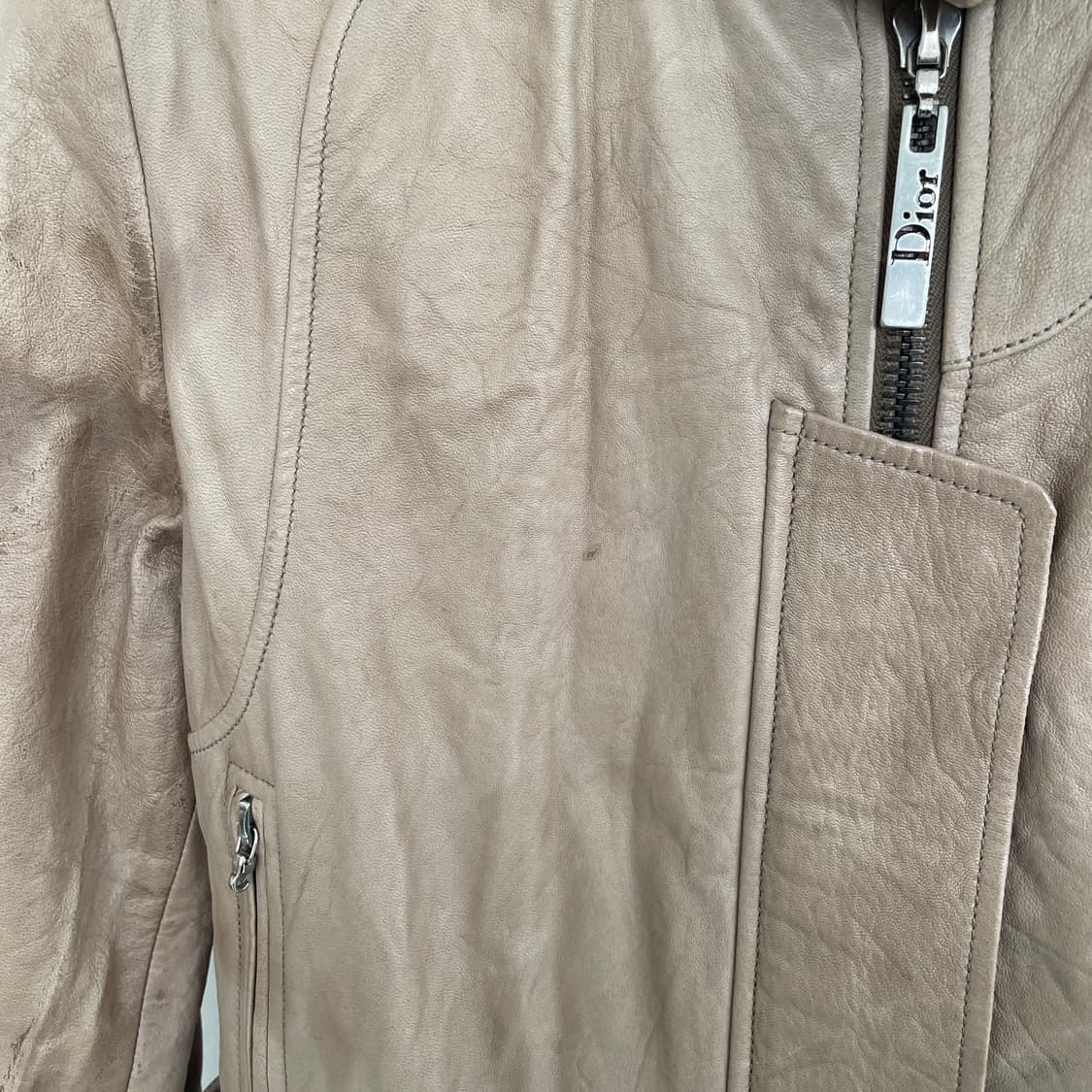 크리스찬 디올 양가죽 브라운 벨티드 견장 롱 코트 상품이미지5