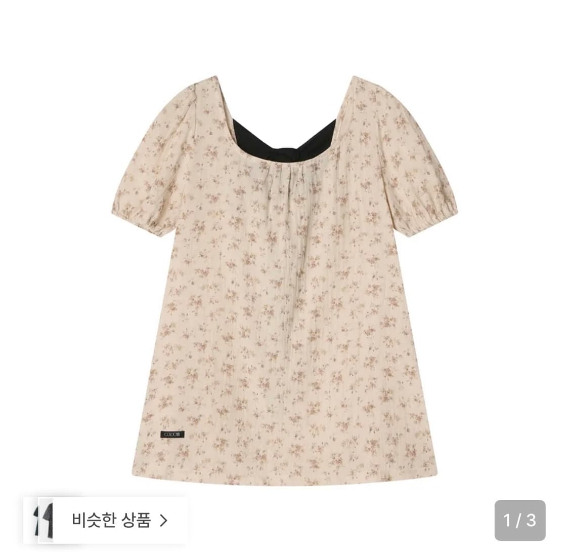 콜로신스 Black tie blouse vintage flower 상품이미지1