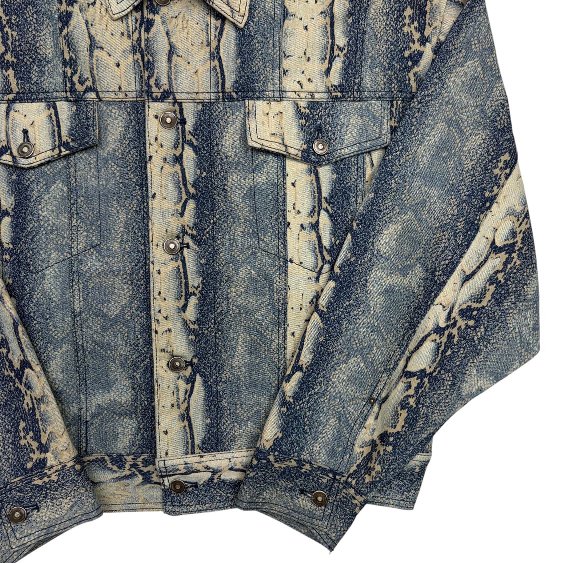 메종 미네드 머드 스네이크 데님 트러커 자켓 M 상품이미지3