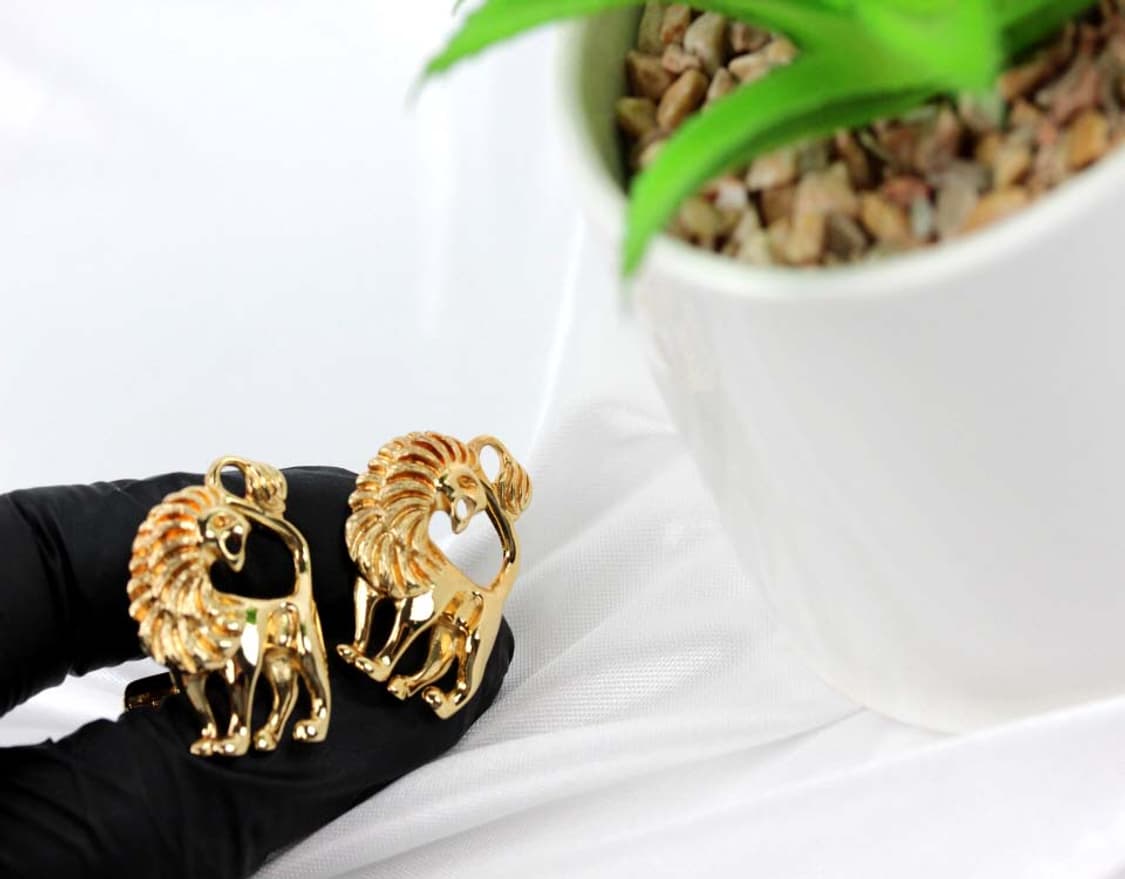 디올 A+등급 사자 한정판 유광 남자 명품 커프스 상품이미지4