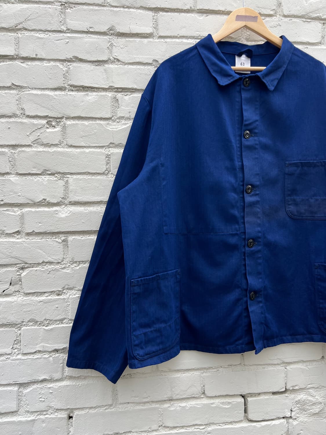 (DEADSTOCK)(BIGSIZE)OLD 헤링본트윌코튼 프렌치워크자켓 상품이미지3