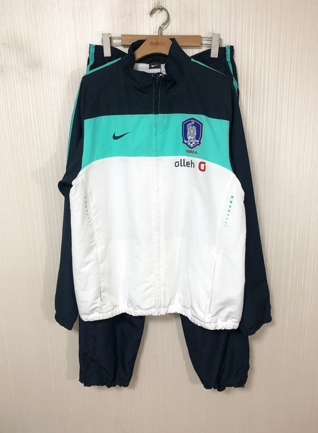 나이키국대 10-12 축구국대 지급실착 윈드브레이커 자켓/팬츠 XXL 상품이미지1