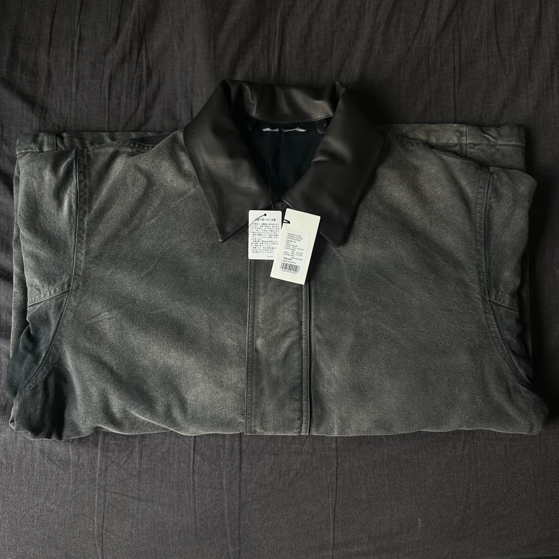 [4] 25AW 오라리 프로덕트 다이드 오가닉 코튼 덕 블루종 블랙 상품이미지9