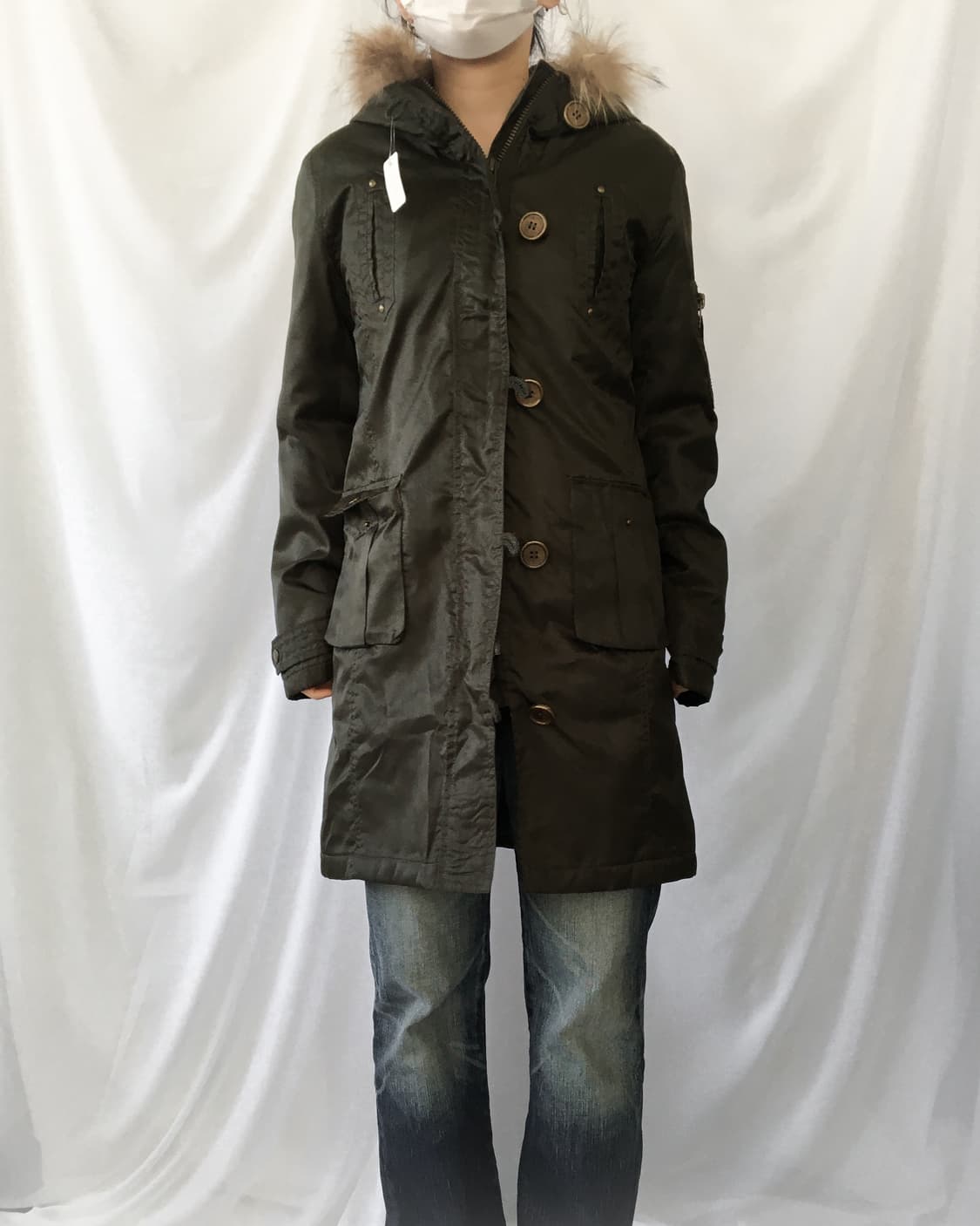 Fake fur hood filed jacket 상품이미지9