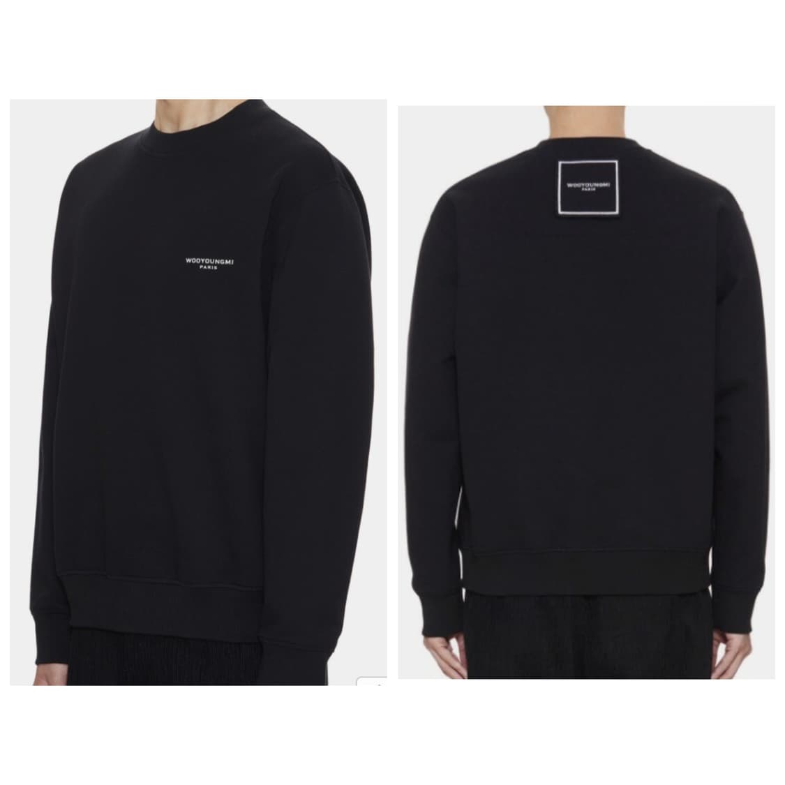 우영미 스퀘어라벨 블랙 스웻셔츠 맨투맨 상품이미지8