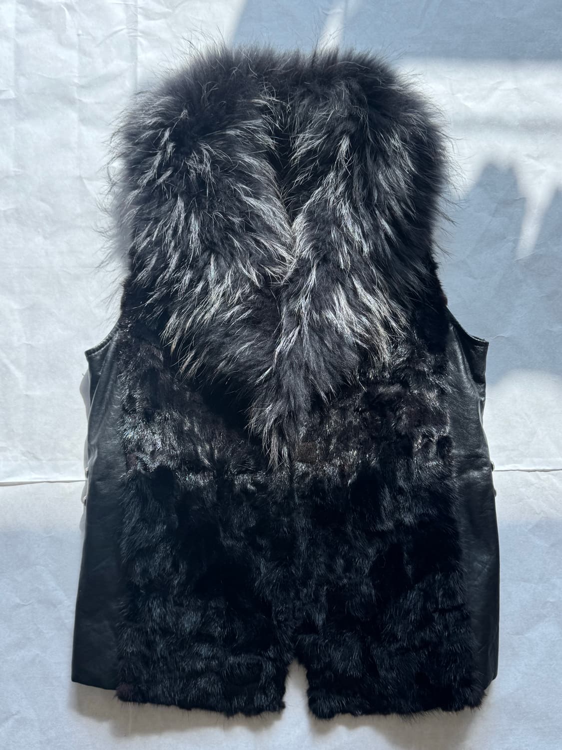 Vkei Style Leather Fur Vest 상품이미지1