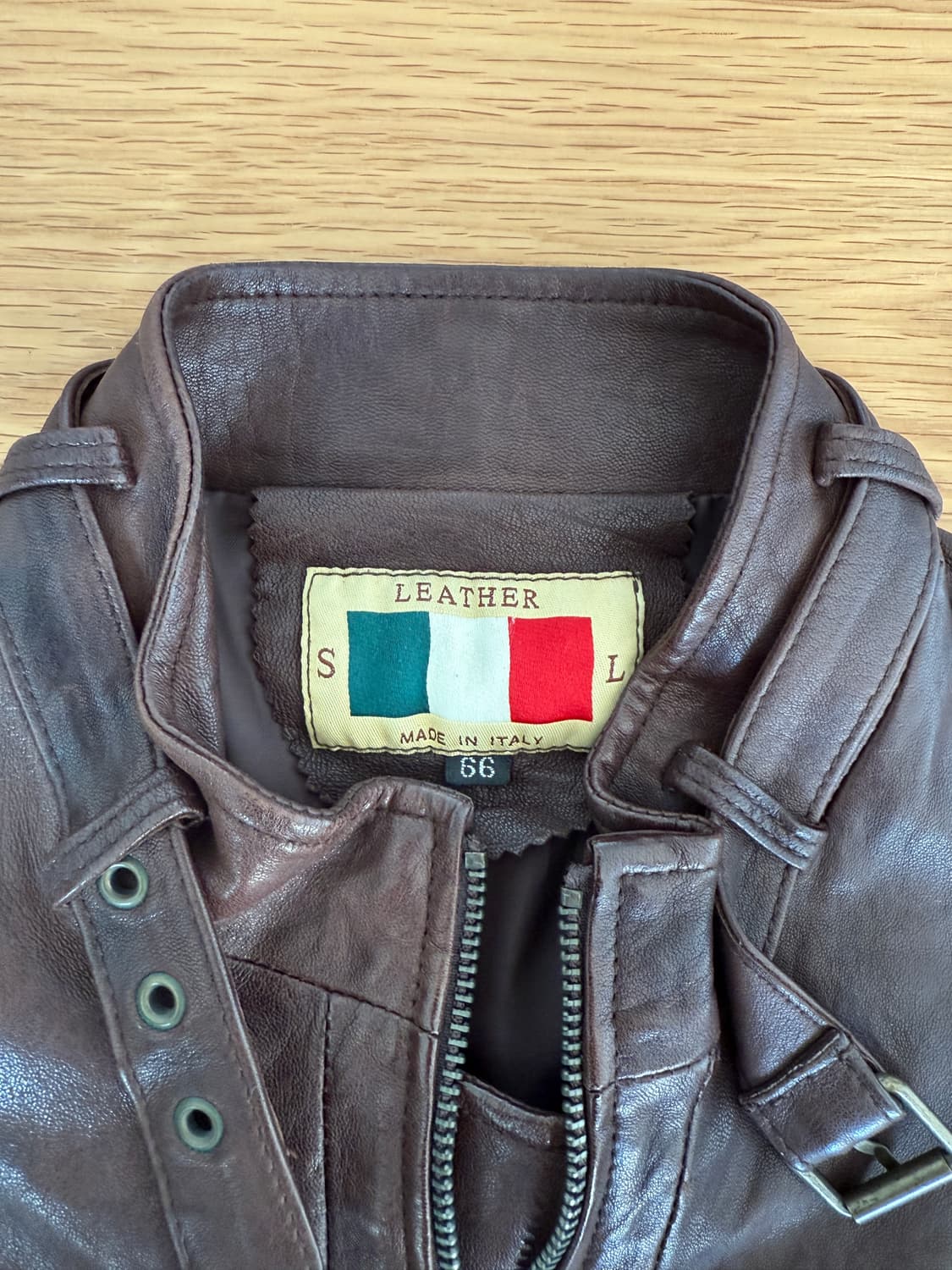 Pre owned 이태리 램스킨 레더 자켓 상품이미지5