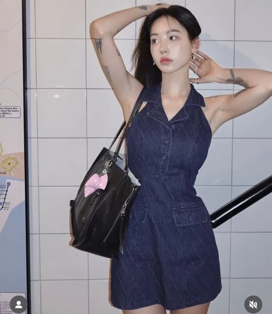 페일제이드 데님 원피스 진청 사이즈2 상품이미지1