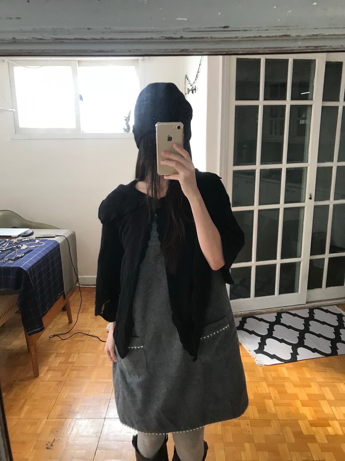 vintage black cape 상품이미지4