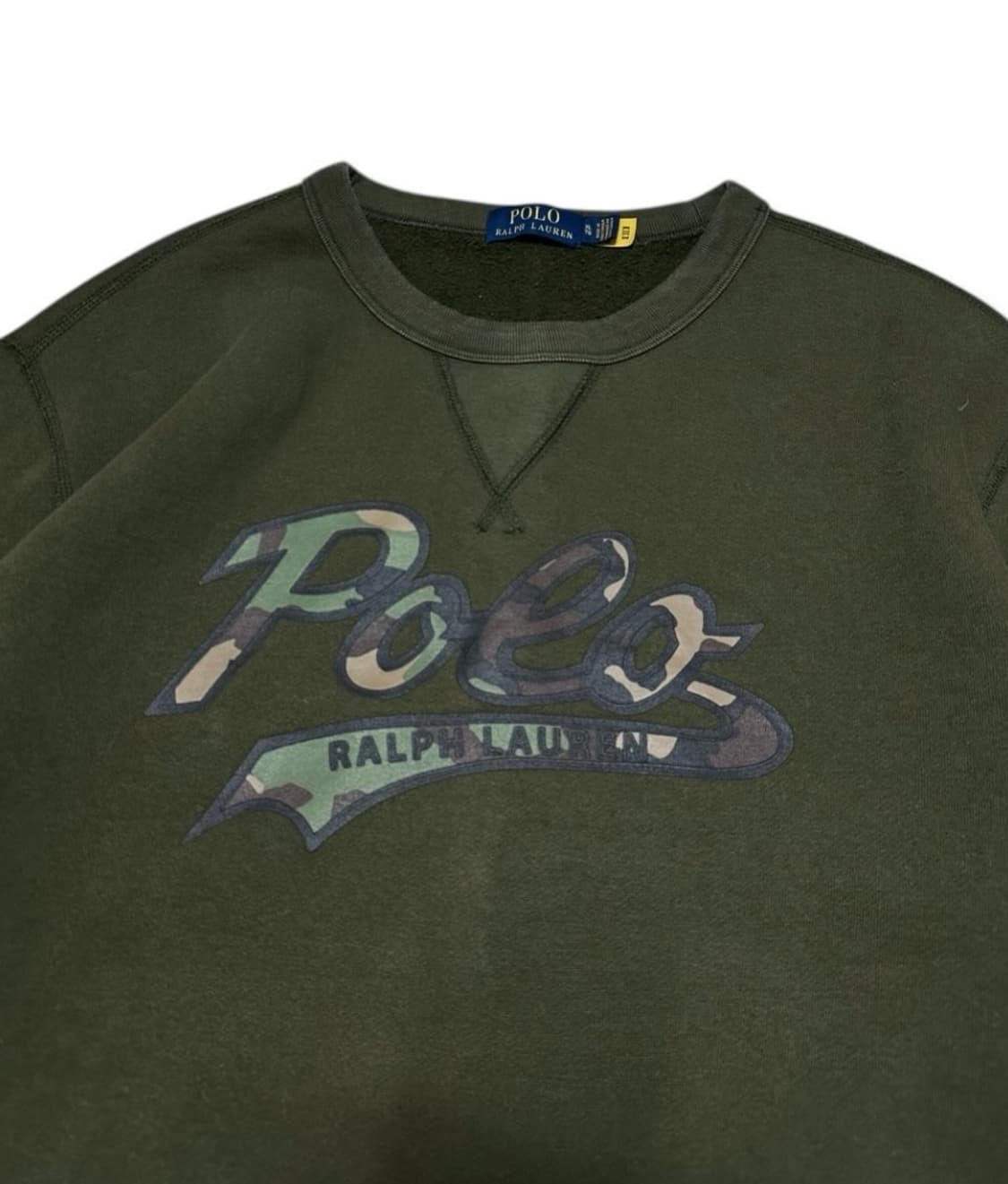 폴로 신형qr택 카키 맨투맨 상품이미지2