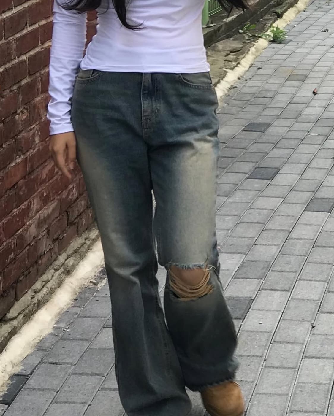 오피엠 빈티지 부츠컷 데님 바지 청바지 상품이미지3
