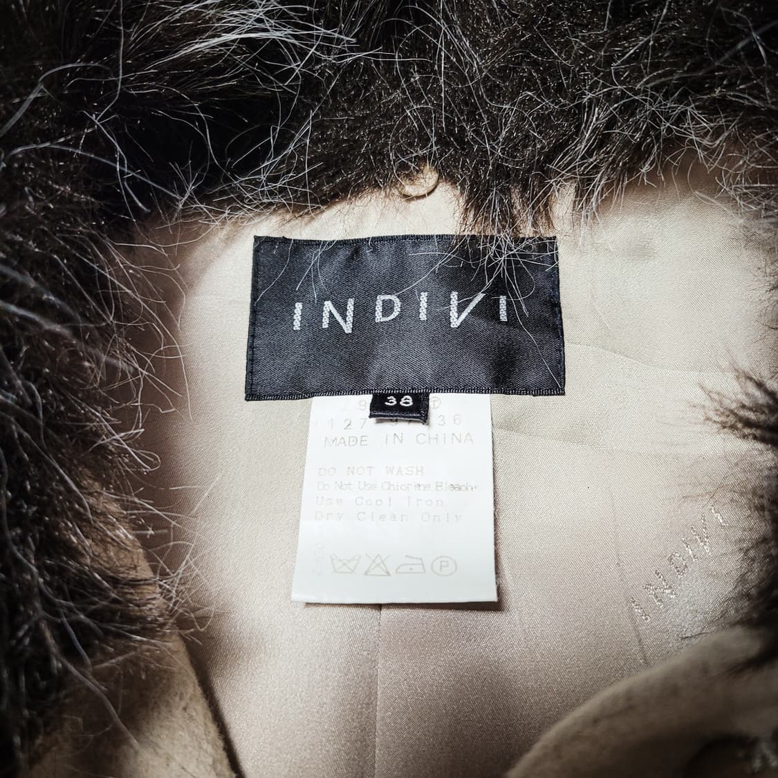 ​00s INDIVI Fur Collar & Cuff Long Coat 상품이미지4