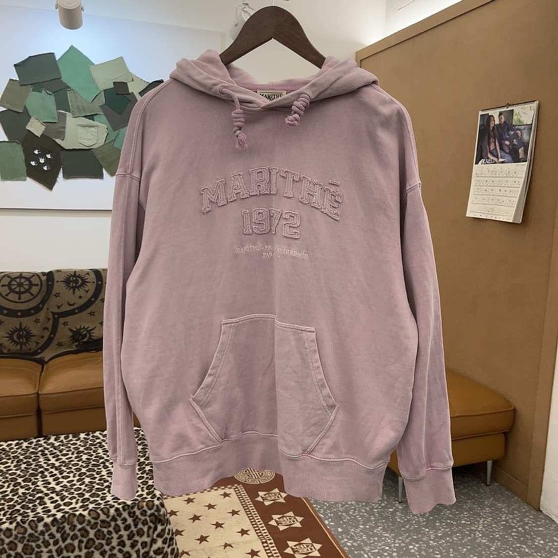 마리테 프랑소와 저버 아플리케 로고 딸기우유 후드티 C09229 상품이미지3