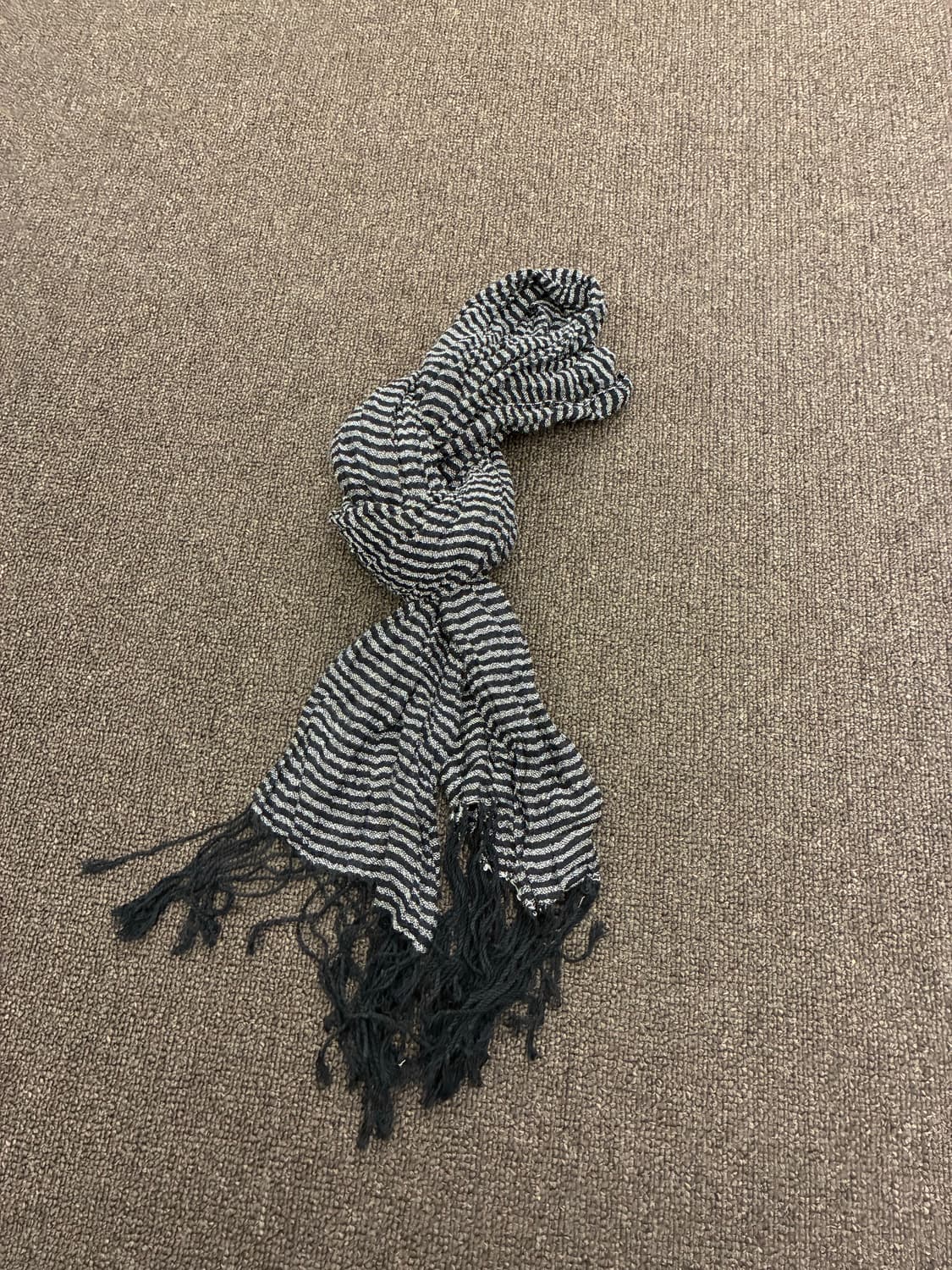 Japanese vintage 여성 줄무늬 머플러 상품이미지2