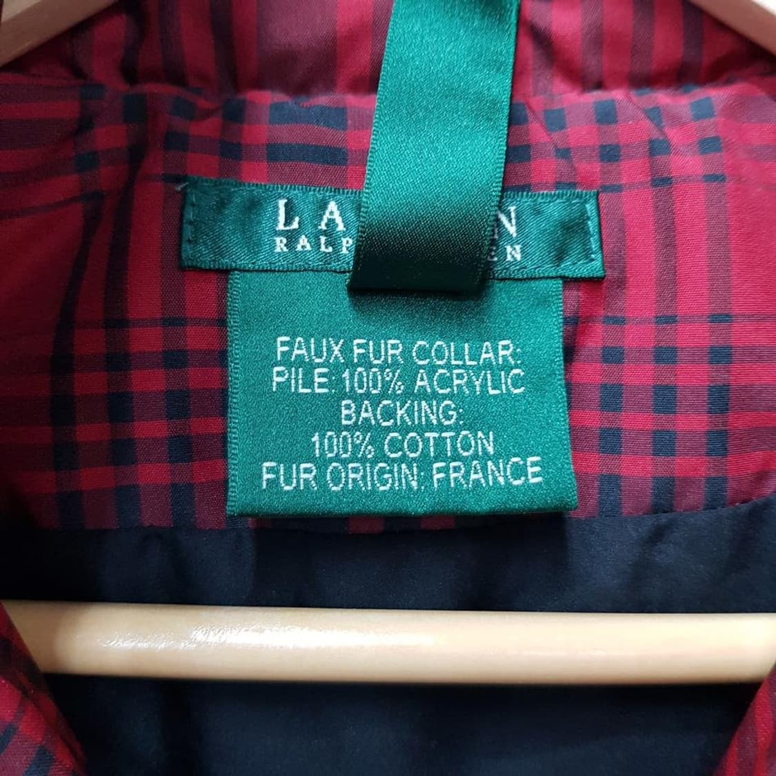 로렌 랄프로렌 체크 패딩 베스트 S사이즈  상품이미지4