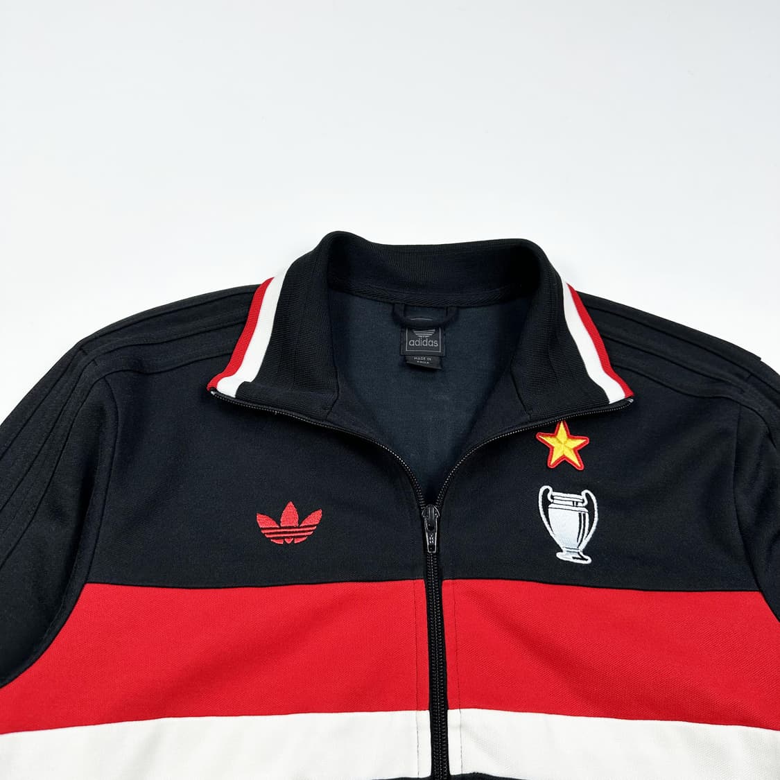 아디다스 ac밀란 풋볼 블랙 트랙탑 져지 (S) 상품이미지1