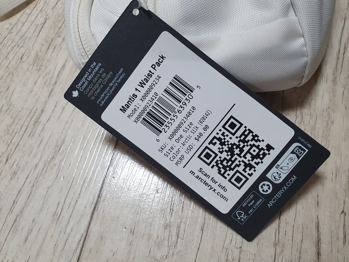 (새상품)아크테릭스 맨티스1 웨이스트 팩 상품이미지3