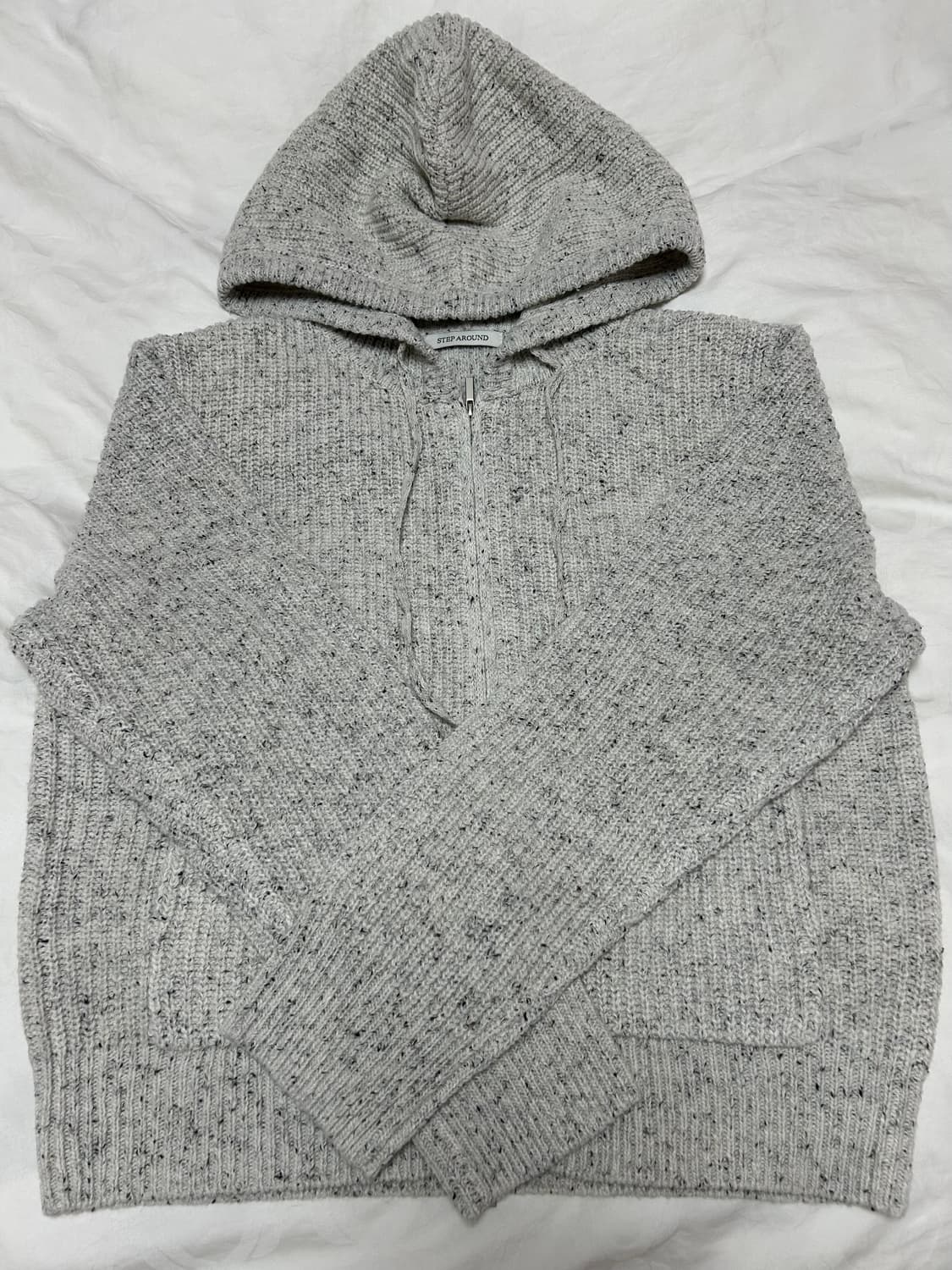 스텝어라운드 STEP AROUND 라이트그레이 후드집업 쿠앤크후드집업 상품이미지6