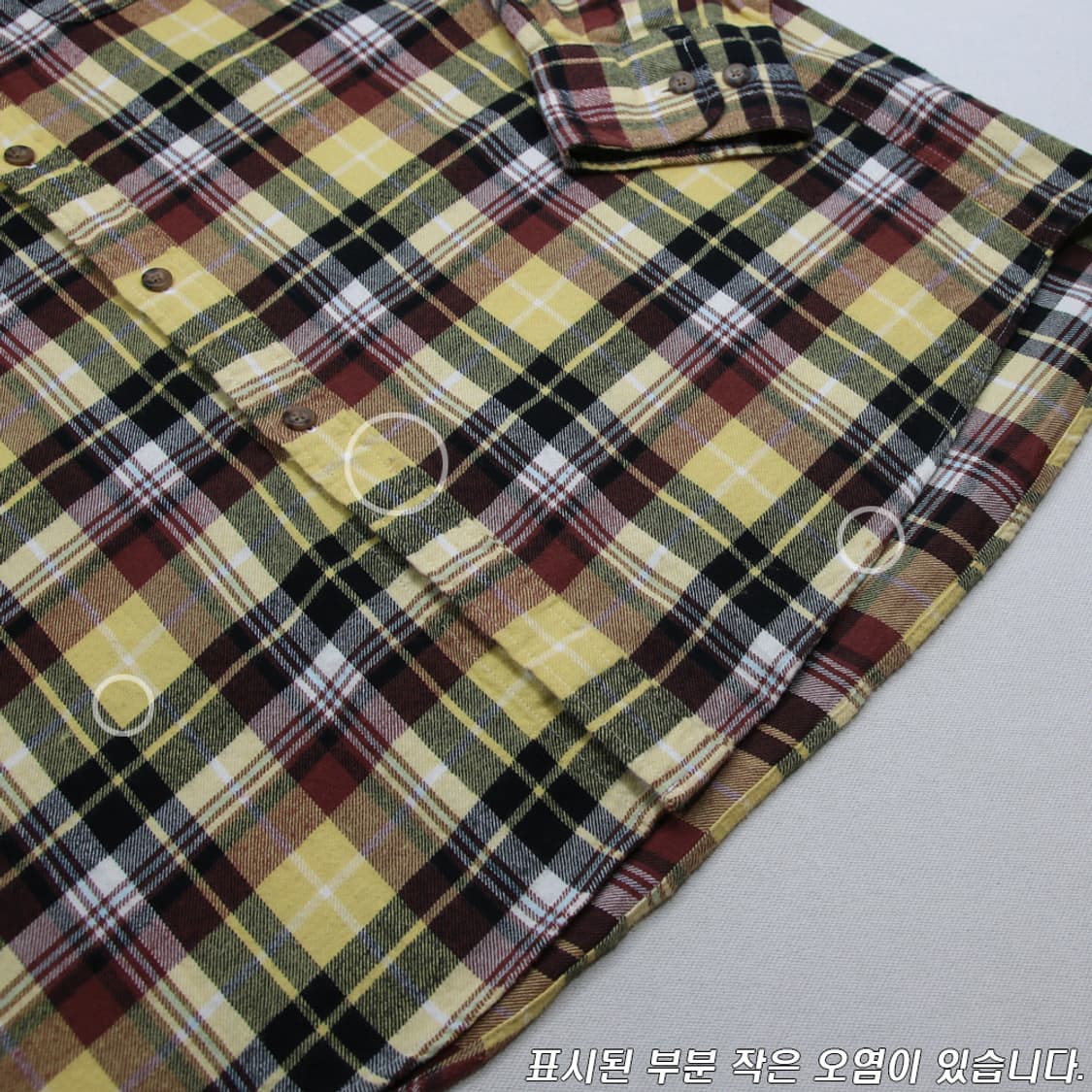 (착용컷) 유니클로 체크 셔츠 (남성용 105) 상품이미지6