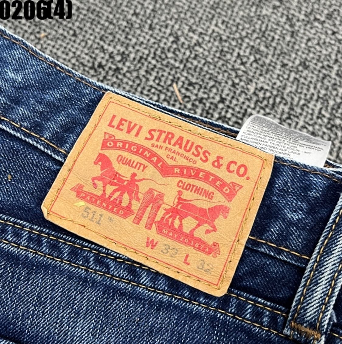 [W32L32] 리바이스 511 청바지 워싱 데님 팬츠 0206(4) 상품이미지2