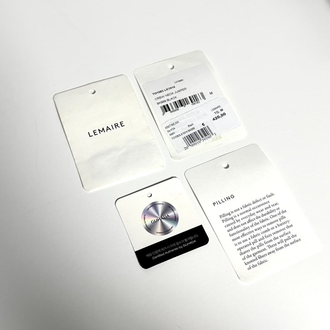 르메르 24SS 울 블랜드 크루넥 점퍼 블랙 M 상품이미지10