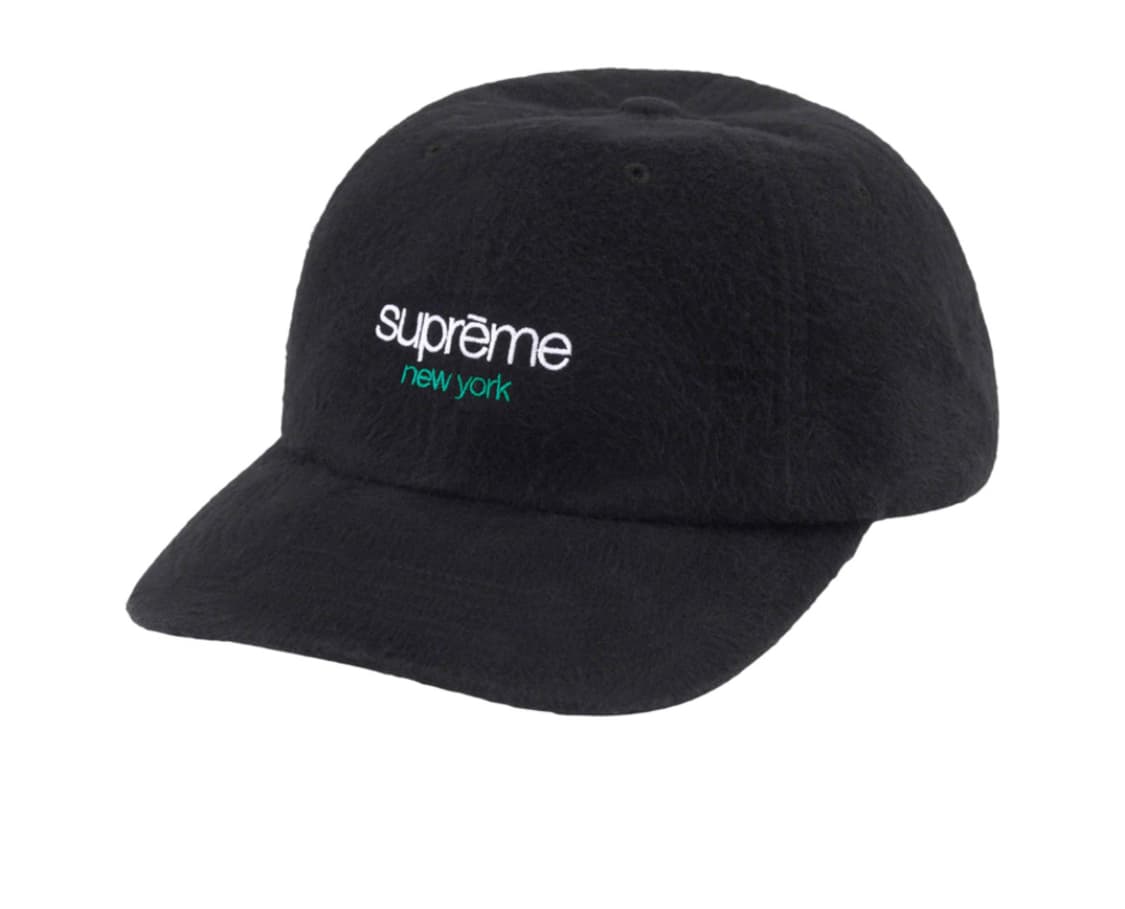 슈프림 워시드 플란넬 6-패널 캡 블랙 - 23FW 상품이미지1
