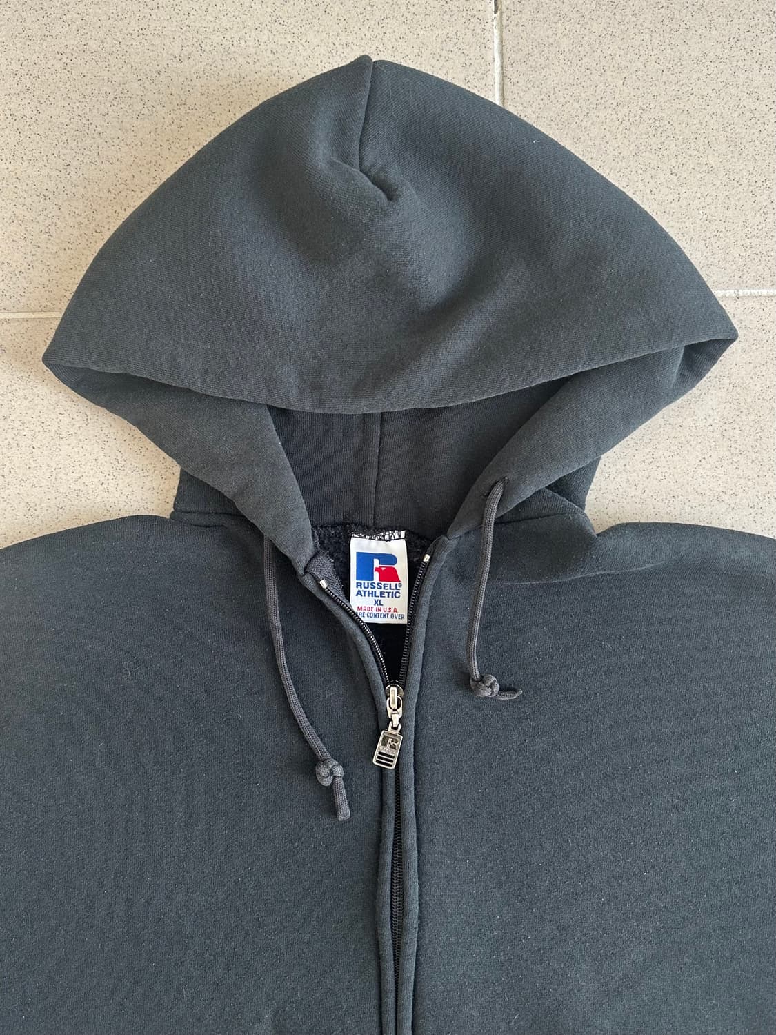 90s 빈티지 러셀 후드집업 블랙 XL USA 상품이미지3