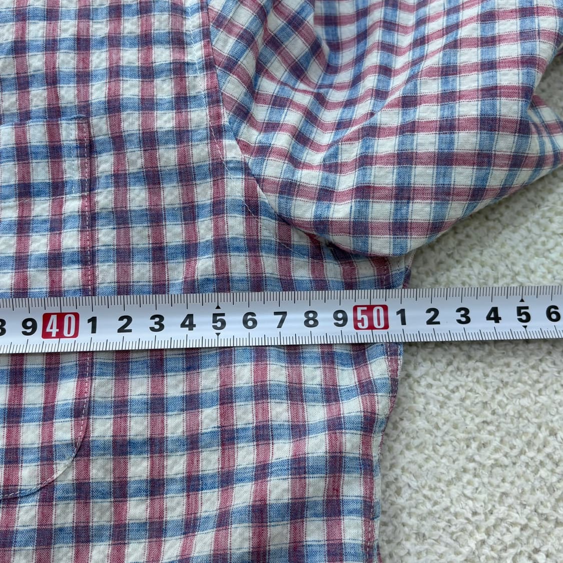 95 닥스 남성 반팔 체크 카라 셔츠 0416E 상품이미지6