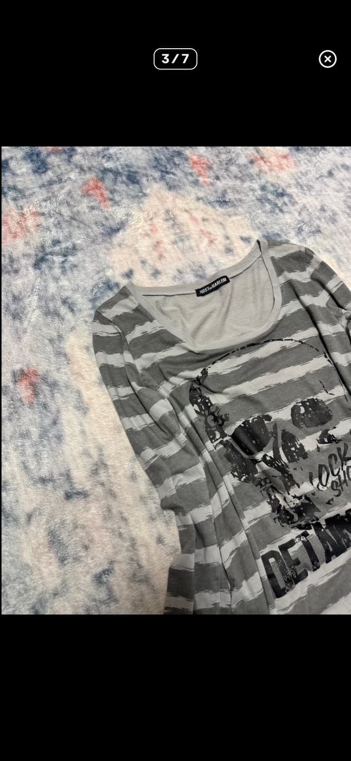 Ghost of harlem stripe skull top 상품이미지2