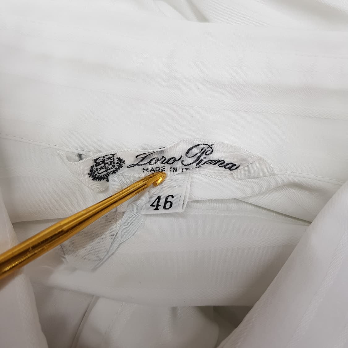 로로피아나 Loro Piana 스트라이프 코튼 셔츠  46사이즈 상품이미지5