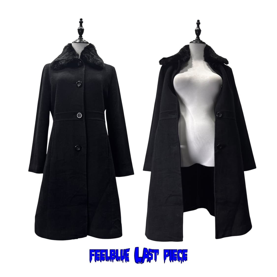 gothic wool blend long coat 상품이미지3