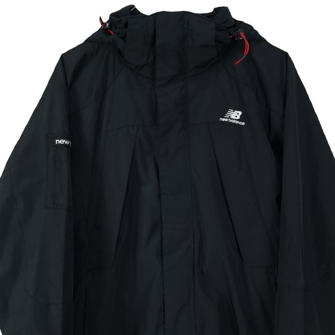 뉴발란스 로고 자수 후드 바람막이 자켓 블랙 M18918 상품이미지4