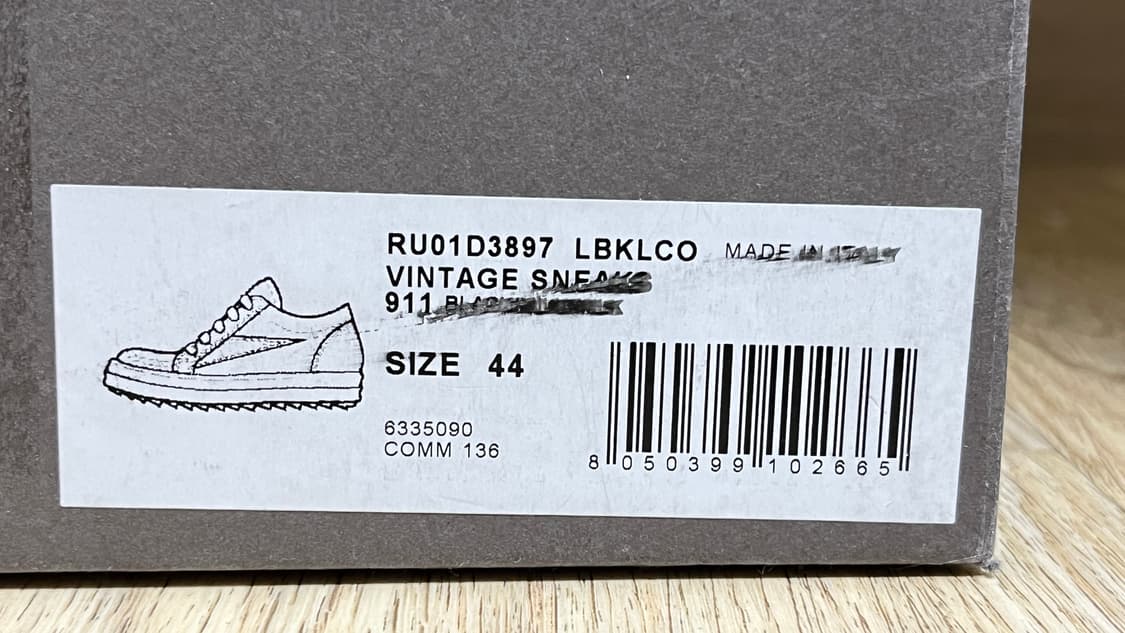 (44) 릭오웬스 빈티지 스니커즈 LBKLCO 릭반스 상품이미지6