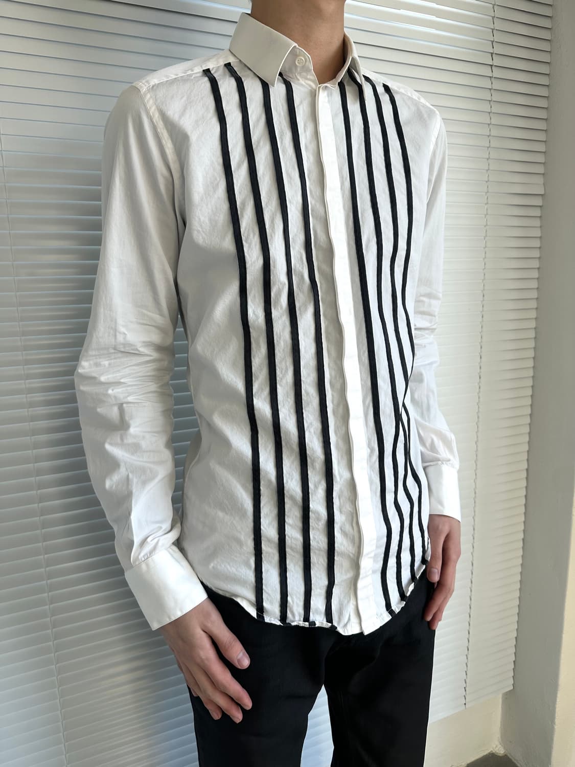 돌체앤가바나 GOLD 벨벳 스트라이프 셔츠 상품이미지4