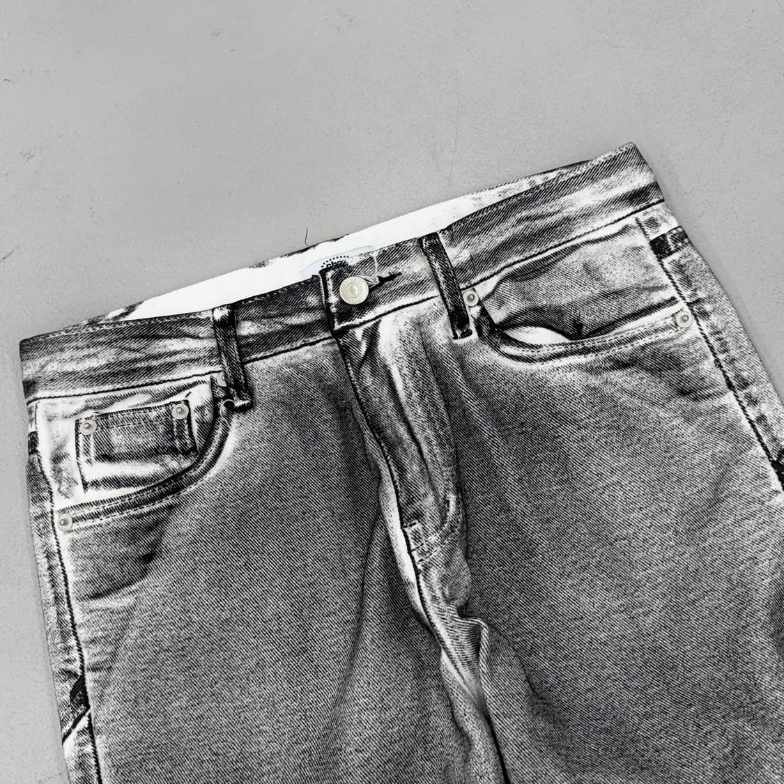 CHAV 커브드 와이드 실버 그레이 팬츠 상품이미지4