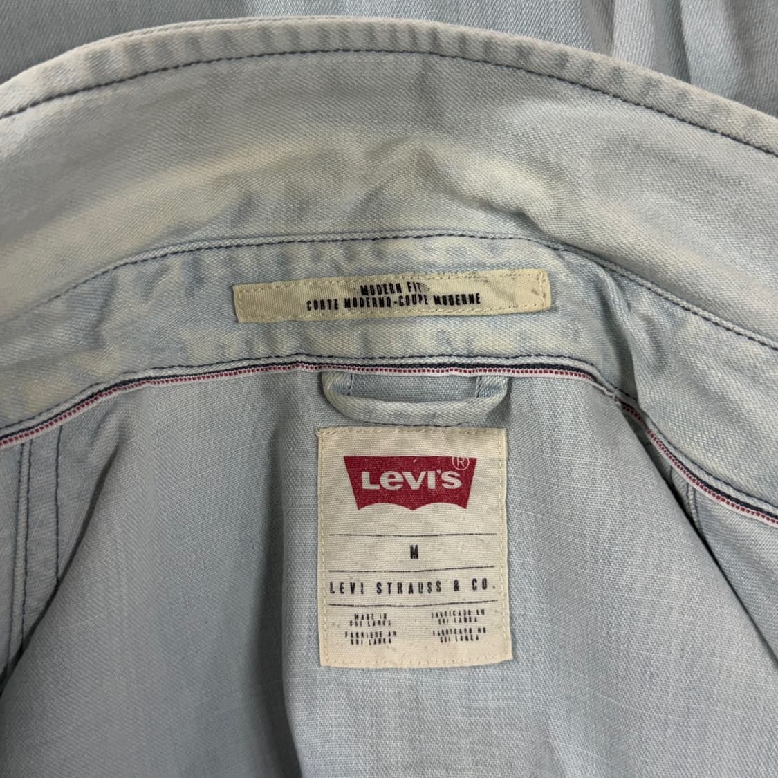 ​[M] 리바이스 웨스턴 데님 셔츠 (연청) 상품이미지6