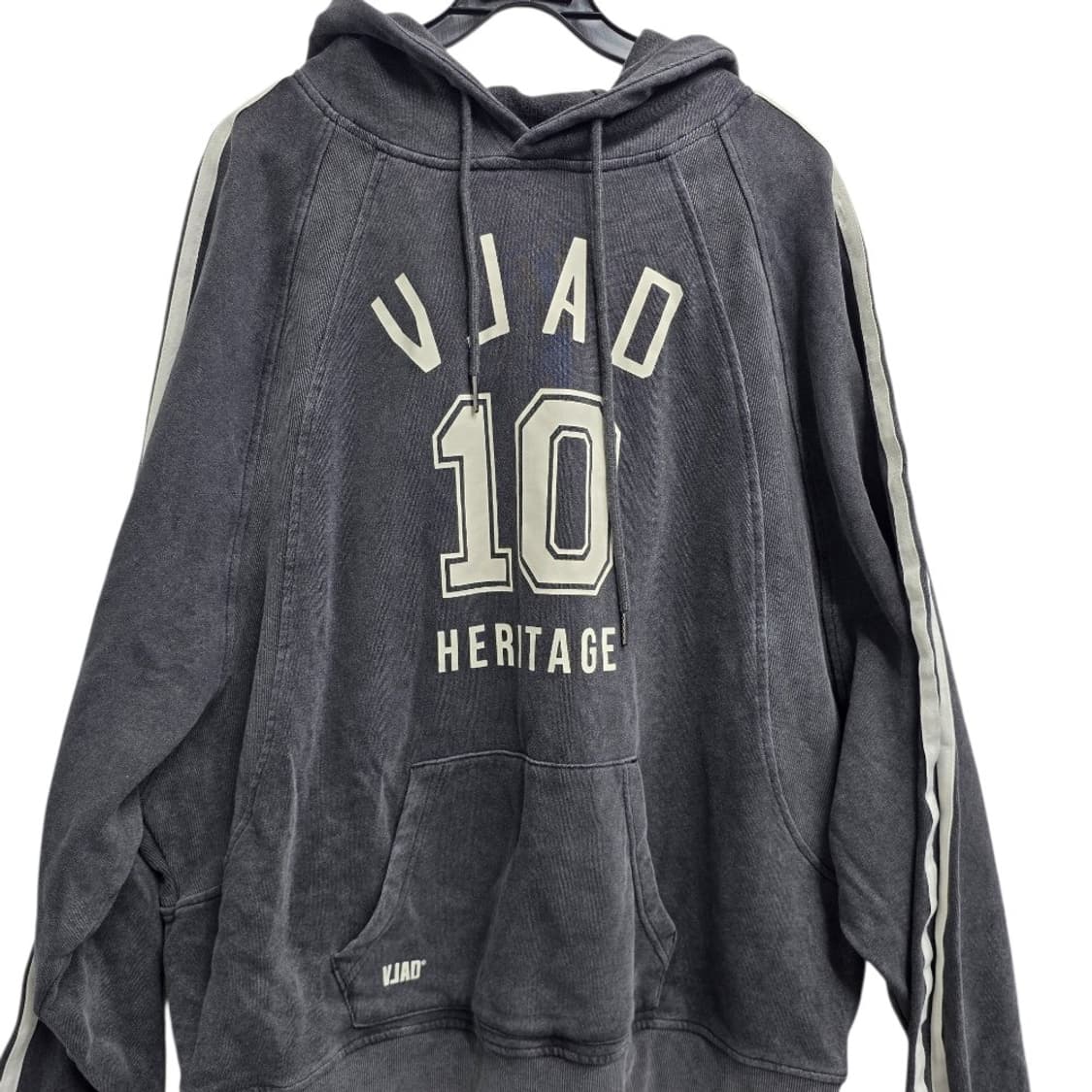 [프립]XL~2XL/디미트리블랙 VLAD 피그먼트 워싱 후드 맨투맨 차콜 상품이미지4