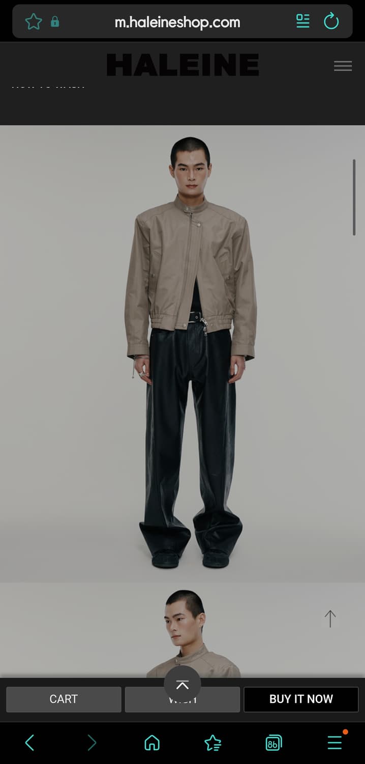 (1) 알렌느 3D 코튼 바이커 블루종 상품이미지2